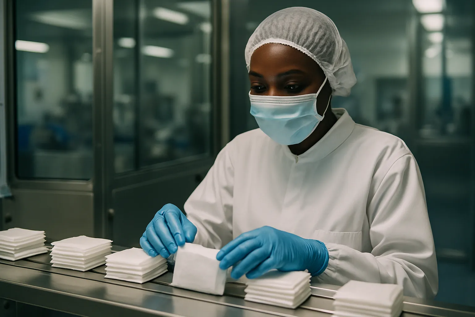 Compresses, bandes, sparadrap, coton hydrophile — production médicale algérienne