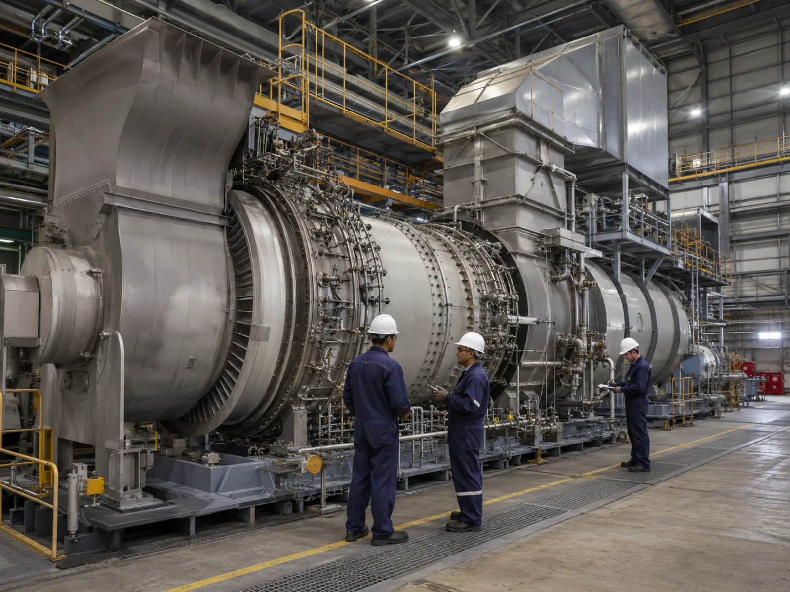 Turbine à gaz industrielle 50–100 MW